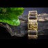 Vòng Trầm Sánh Chìm Dầu Vàng Đốt Trúc xếp dọc Bọc Vàng 10K bản đặc biệt kèm khóa vàng chữ Phúc